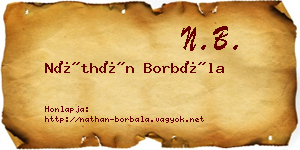 Náthán Borbála névjegykártya